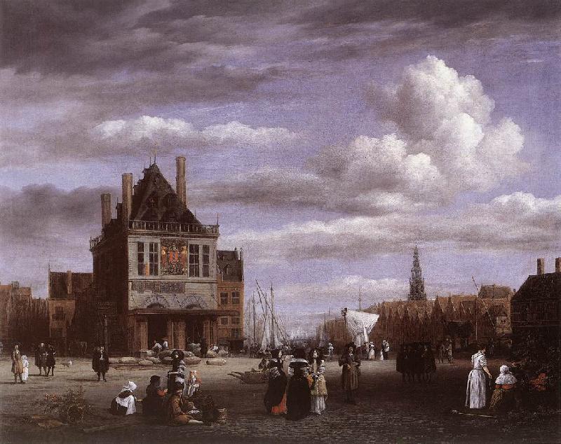 Jacob van Ruisdael The Dam Square in Amsterdam oil painting picture